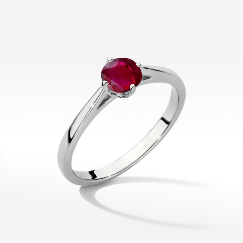 Pierścionek z białego złota z rubinem - próba 585 0,60CT w0543.B3.RUR.02