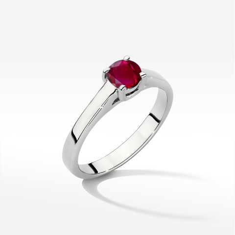 Pierścionek z białego złota z rubinem - próba 585 0,60CT w0544.B3.RUR.02