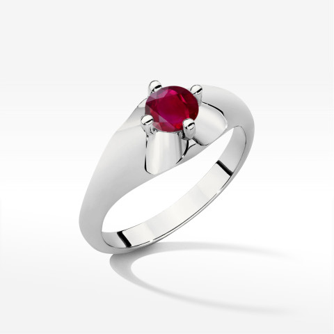 Pierścionek z białego złota z rubinem - próba 585 0,60CT w0545.B3.RUR.02