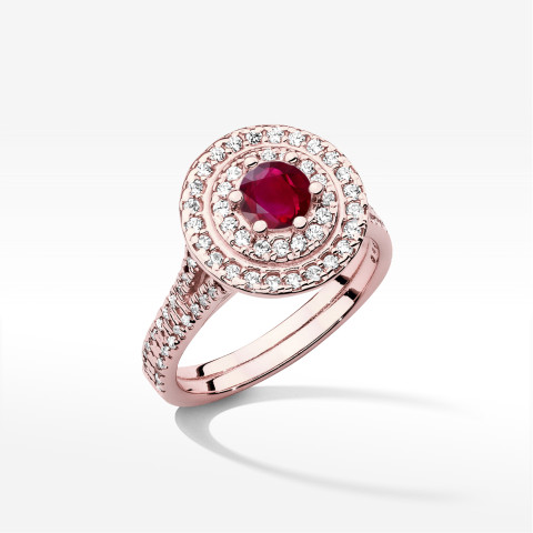 Pierścionek z różowego złota z rubinem - próba 585 1,213CT w0549.R3.RUR.02