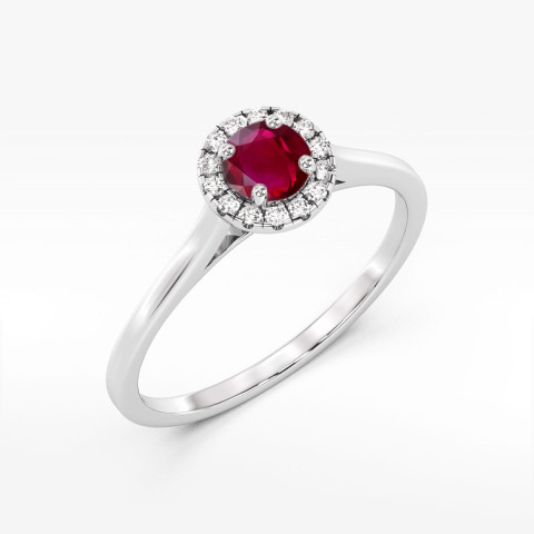 Pierścionek z białego złota z rubinem - próba 585 0,72CT w0550.B3.RUR.02