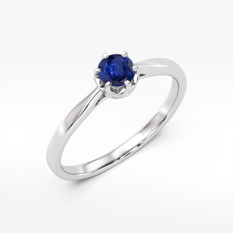 Pierścionek z białego złota z szafirem - próba 585 0,56CT w0539.B3.SAB.02