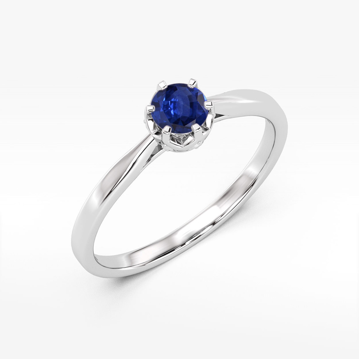 Pierścionek z białego złota z szafirem - próba 585 0,56CT w0539.B3.SAB.02