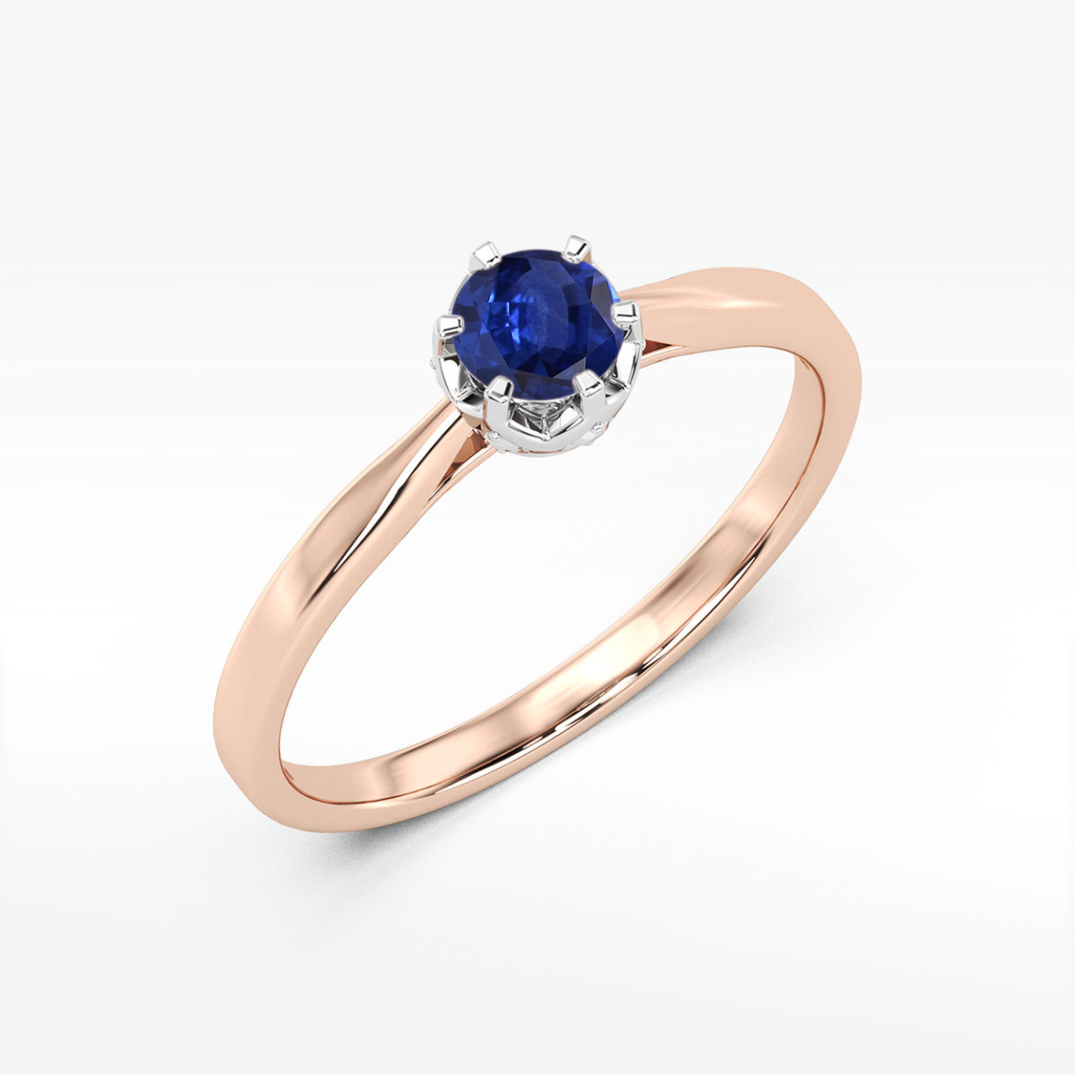 Pierścionek z różowego złota z szafirem - próba 585 0,56CT w0539.R3.SAB.02