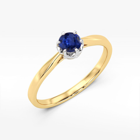 Pierścionek z żółtego złota z szafirem - próba 585 0,56CT w0539.Z3.SAB.02