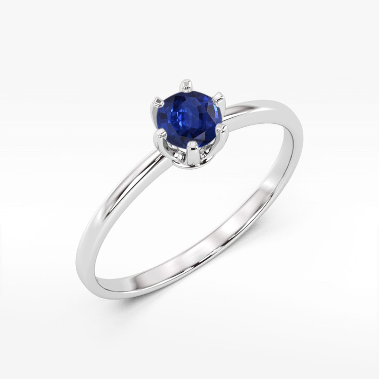 Pierścionek W0563 szafir 0,50ct białe złoto