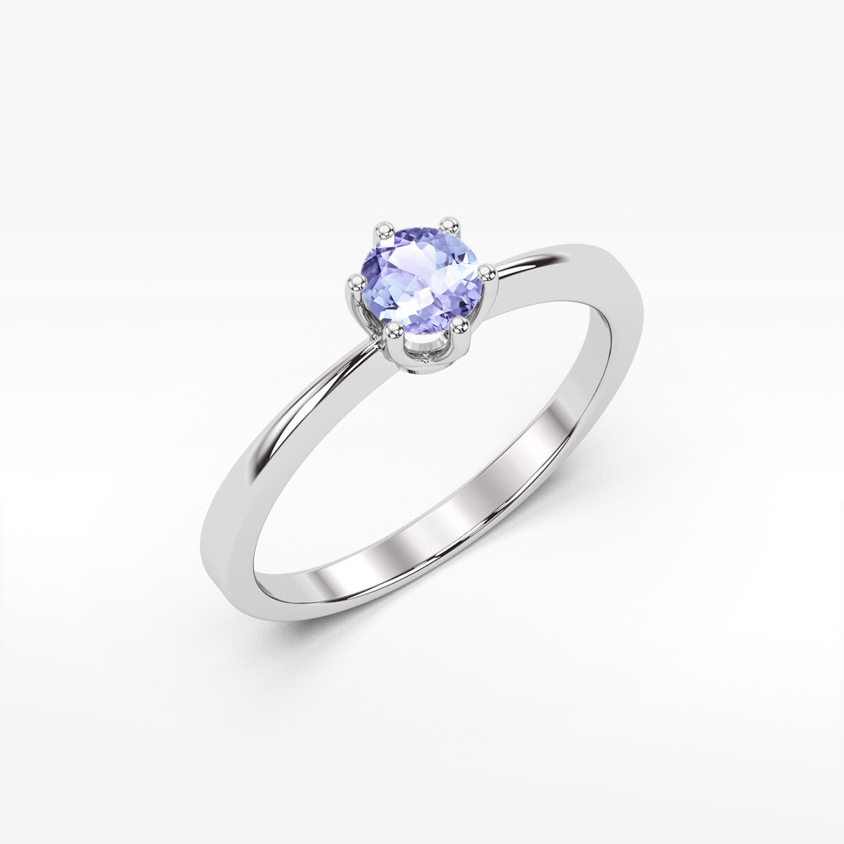 Pierścionek z białego złota z tanzanitem - próba 585 0,50CT w0482.B3.TAP.02