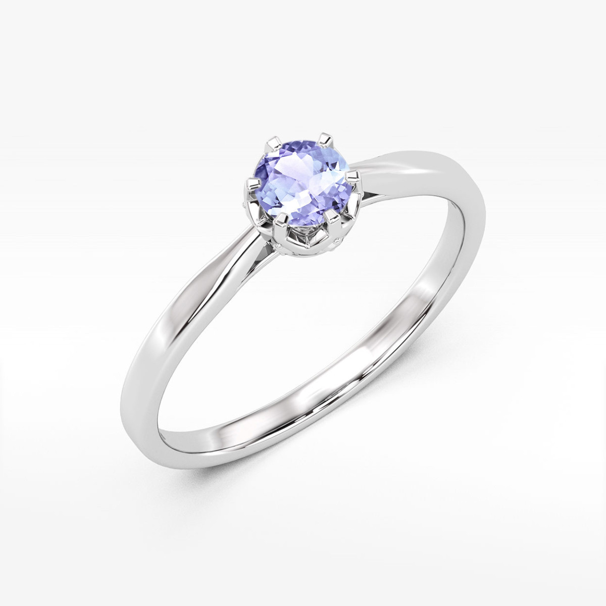 Pierścionek z białego złota z tanzanitem - próba 585 0,56CT w0539.B3.TAP.02