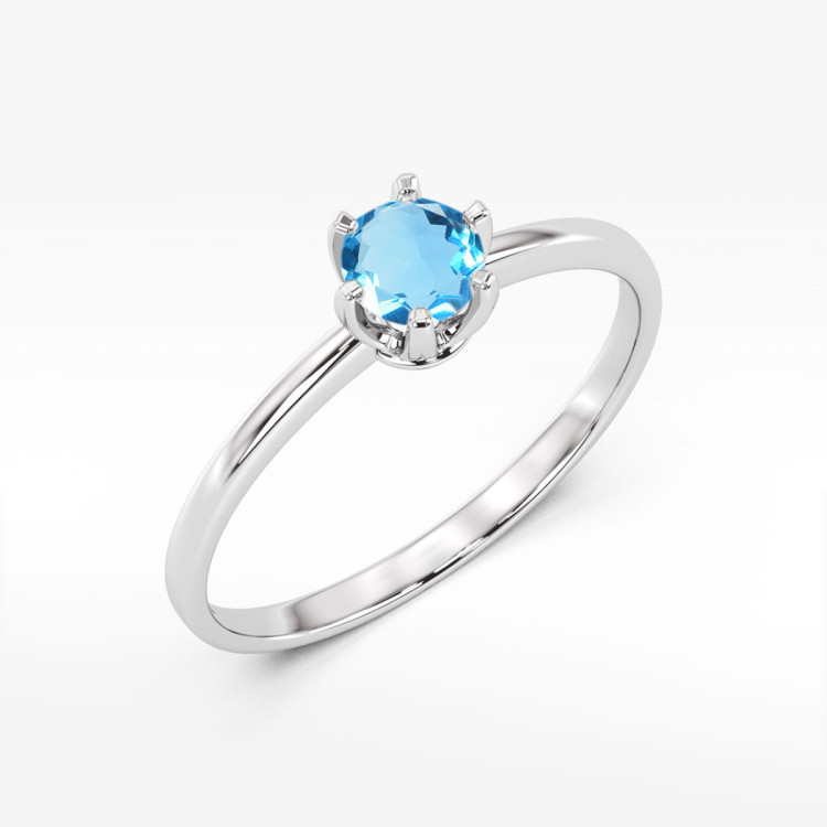 Pierścionek W0563 Topaz Swiss 0,50ct białe złoto