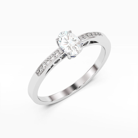 Pierścionek PV-179 Diament laboratoryjny 0,40ct białe złoto