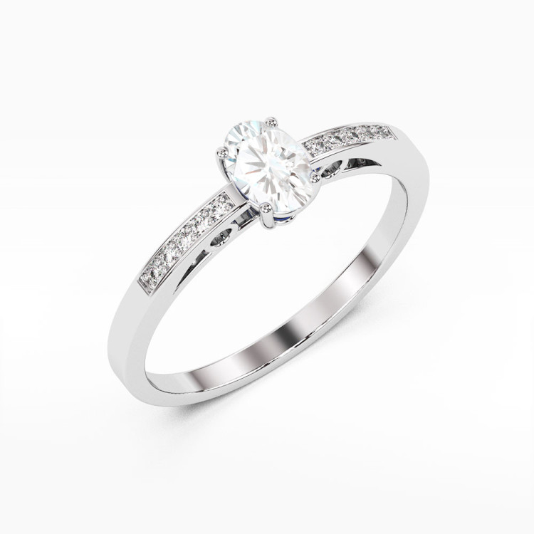 Pierścionek PV-179 Diament laboratoryjny 0,40ct białe złoto