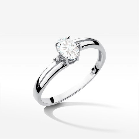 Pierścionek z białego złota z diamentami laboratoryjnymi - próba 585 0,429CT PV-158.B3.LDW.01
