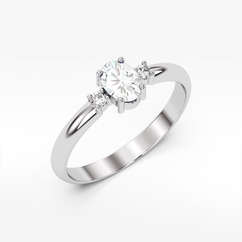 Pierścionek PV-063 Diament Laboratoryjny 0,40ct białe złoto