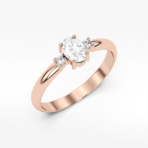Pierścionek PV-063 Diament Laboratoryjny 0,40ct różowe złoto