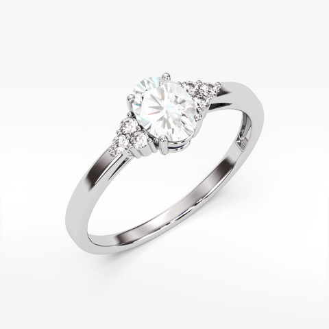 Pierścionek PV-108 Diament laboratoryjny 0,40ct białe złoto