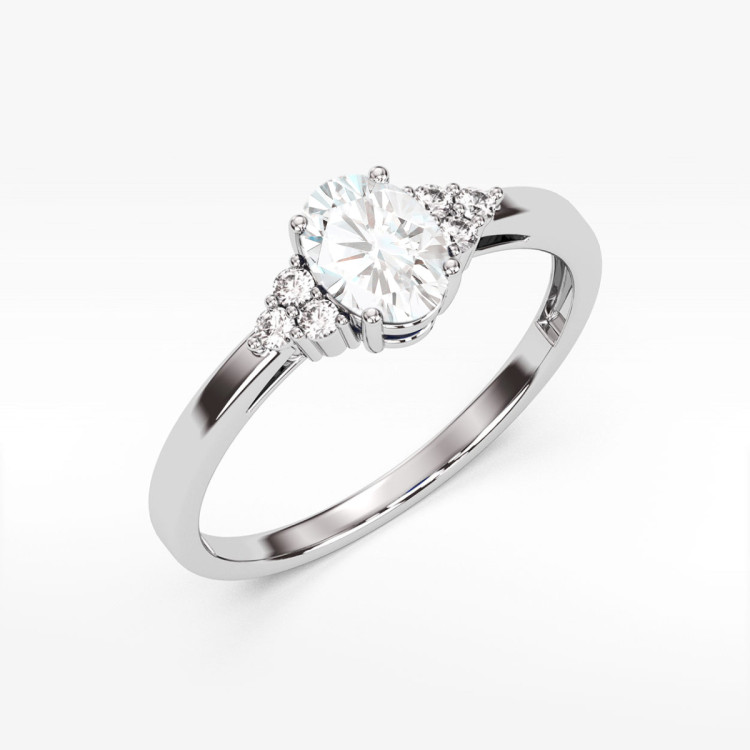 Pierścionek PV-108 Diament laboratoryjny 0,40ct białe złoto