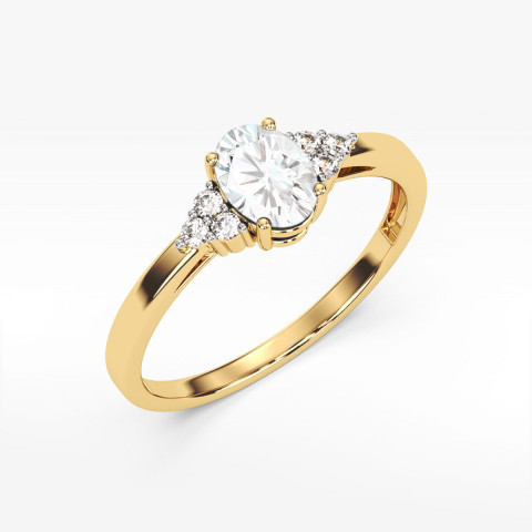 Pierścionek PV-108 Diament laboratoryjny 0,40ct żółte złoto