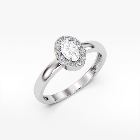 Pierścionek PV-109 Diament laboratoryjny 0,40ct białe złoto