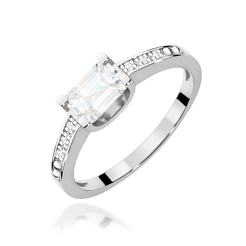 Pierścionek pv-058 Diament Laboratoryjny 0,60ct białe złoto
