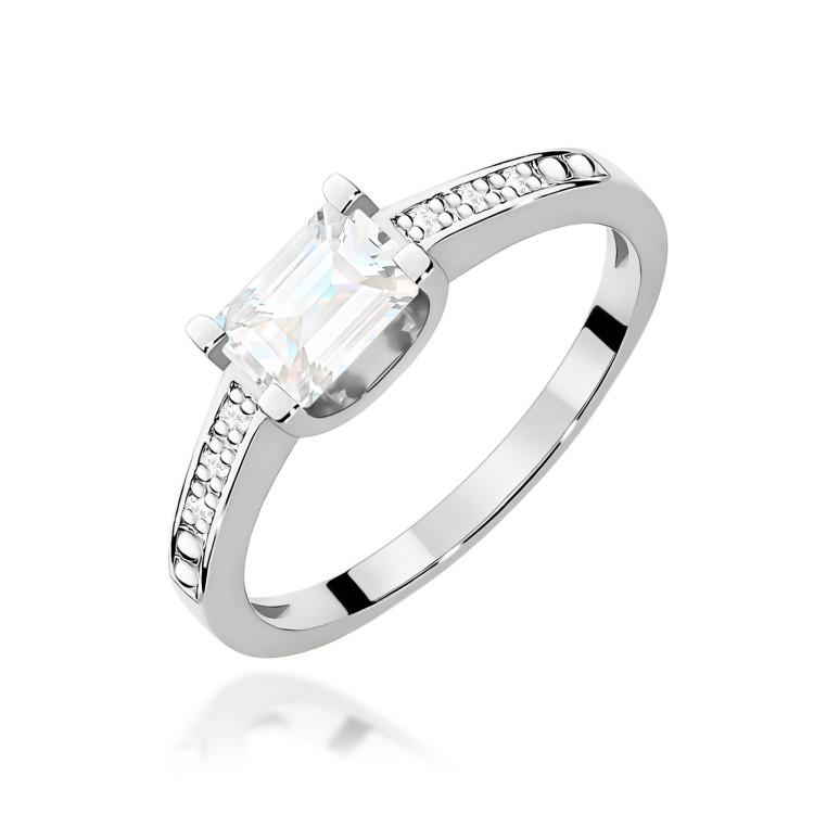 Pierścionek pv-058 Diament Laboratoryjny 0,60ct białe złoto
