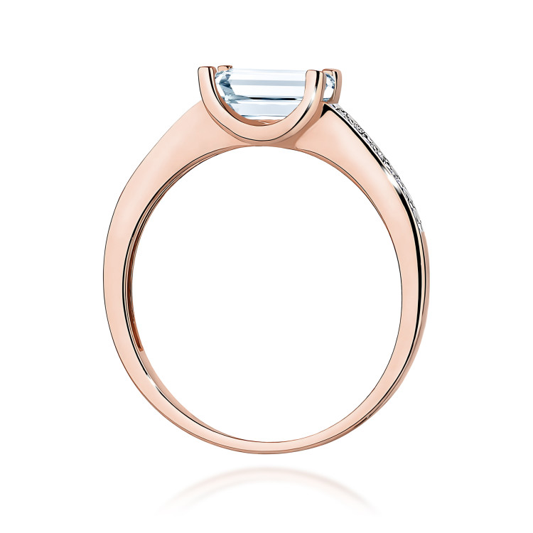 Pierścionek pv-058 Diament Laboratoryjny 0,60ct różowe złoto