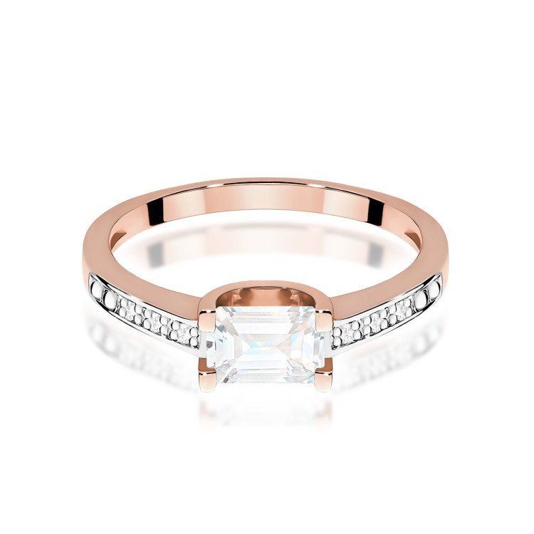 Pierścionek pv-058 Diament Laboratoryjny 0,60ct różowe złoto