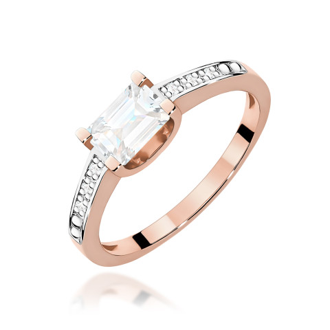 Pierścionek pv-058 Diament Laboratoryjny 0,60ct różowe złoto