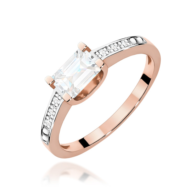 Pierścionek pv-058 Diament Laboratoryjny 0,60ct różowe złoto