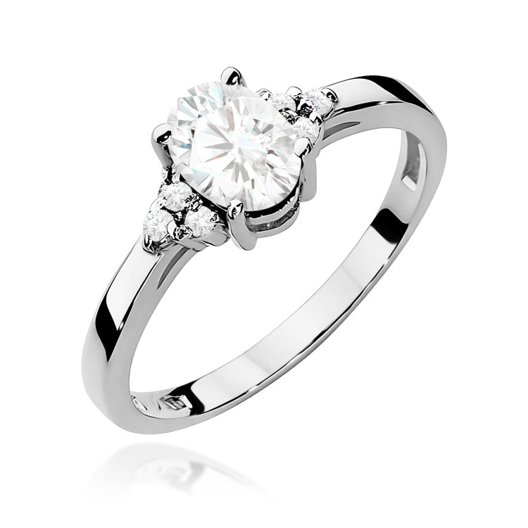 Pierścionek PV-064 Diament laboratoryjny 0,70ct białe złoto