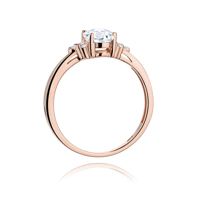 Pierścionek PV-064 Diament laboratoryjny 0,70ct różowe złoto
