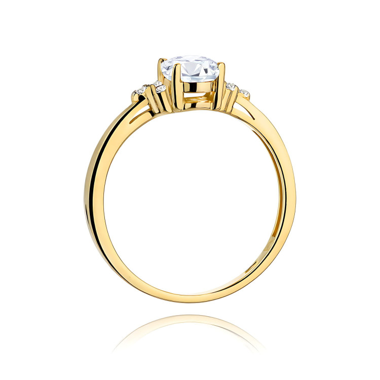 Pierścionek PV-064 Diament laboratoryjny 0,70ct żółte złoto