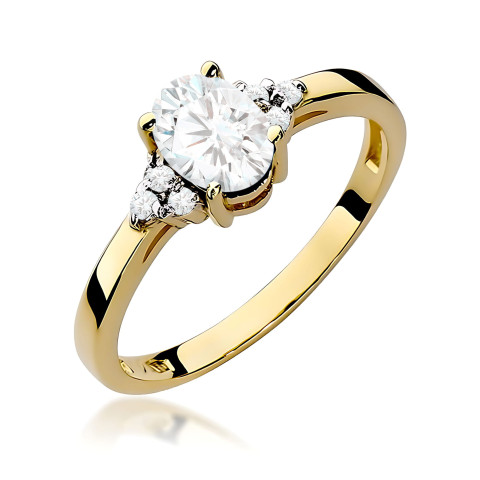 Pierścionek PV-064 Diament laboratoryjny 0,70ct żółte złoto