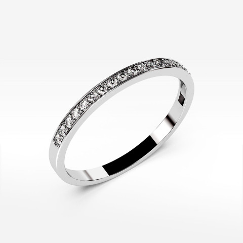 Pierścionek PV-069 z diamentami laboratoryjnymi białe złoto