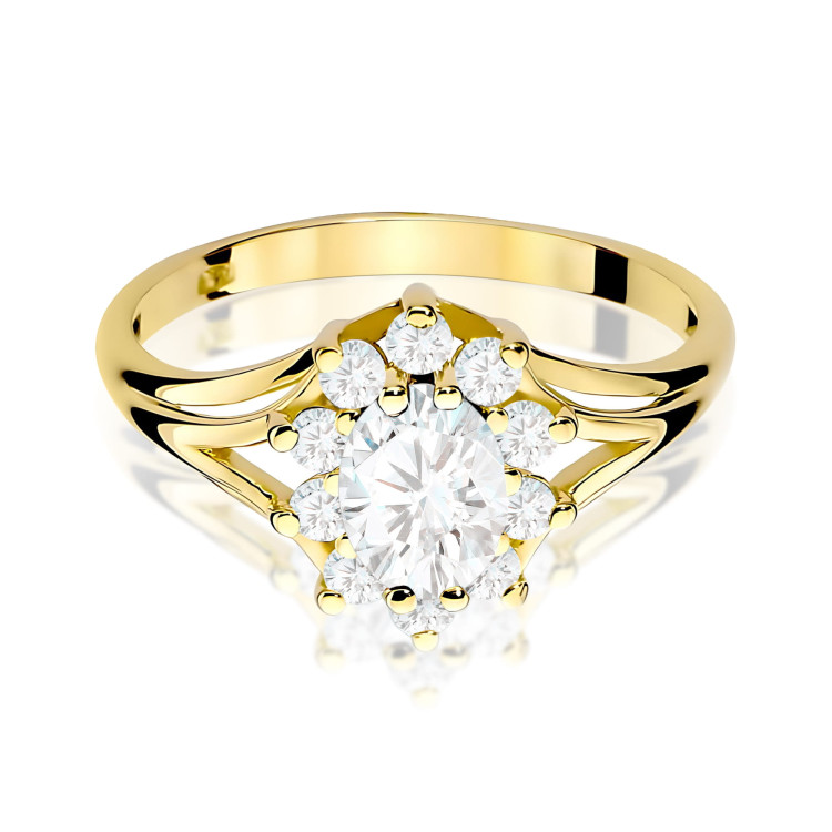 Pierścionek PV-078 Diament Laboratoryjny 0,70ct żółte złoto