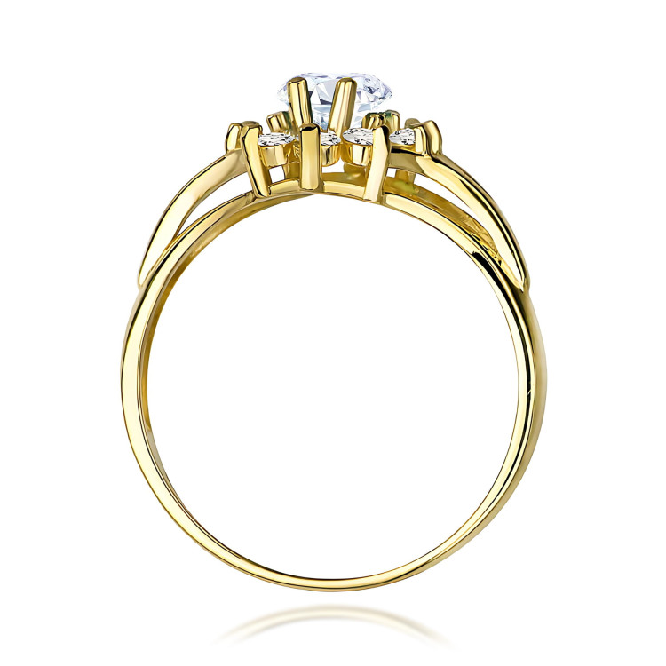 Pierścionek PV-078 Diament Laboratoryjny 0,70ct żółte złoto