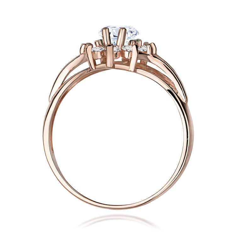 Pierścionek PV-078 Diament Laboratoryjny 0,70ct różowe złoto