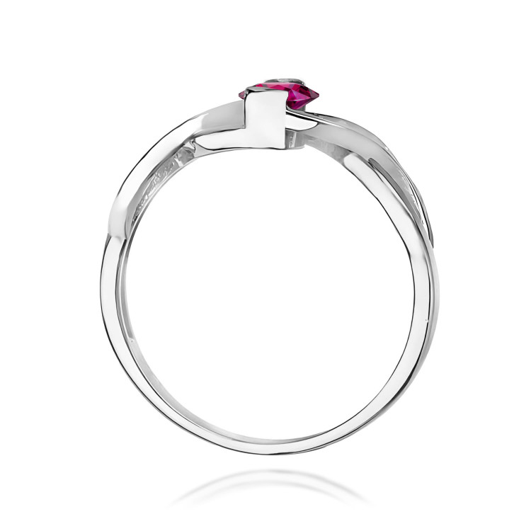 Pierścionek PV-079 Rodolit 0,50ct białe złoto