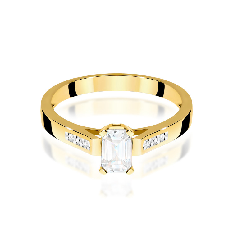 Pierścionek PV-083 Diament Laboratoryjny 0,60ct żółte złoto