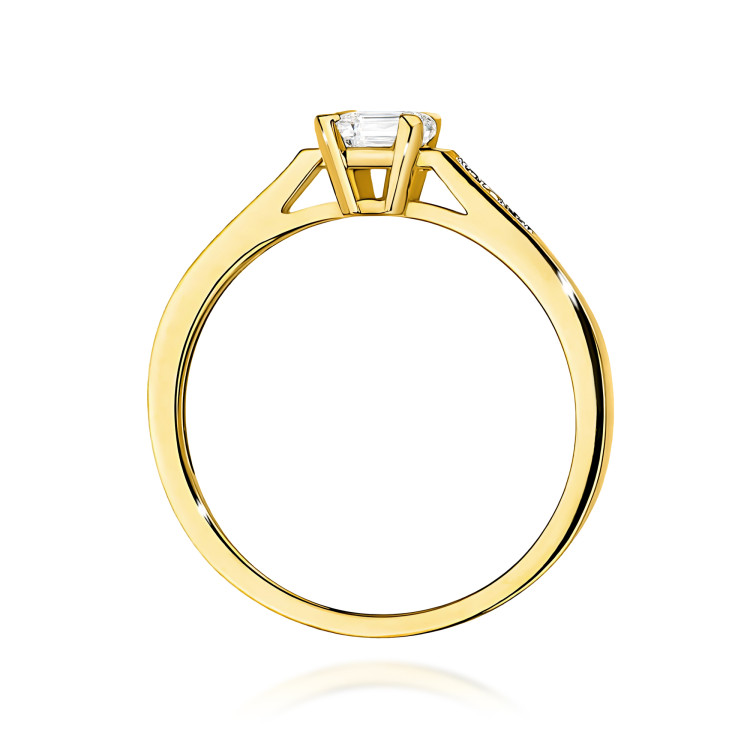 Pierścionek PV-083 Diament Laboratoryjny 0,60ct żółte złoto