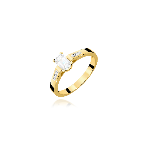 Pierścionek PV-083 Diament Laboratoryjny 0,60ct żółte złoto