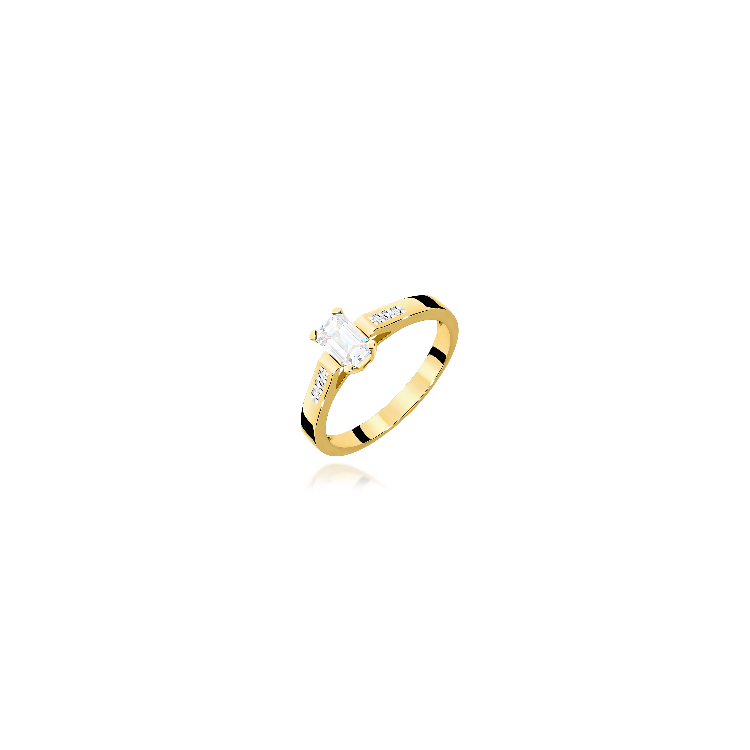 Pierścionek PV-083 Diament Laboratoryjny 0,60ct żółte złoto