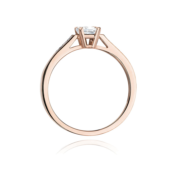 Pierścionek PV-083 Diament Laboratoryjny 0,60ct różowe złoto