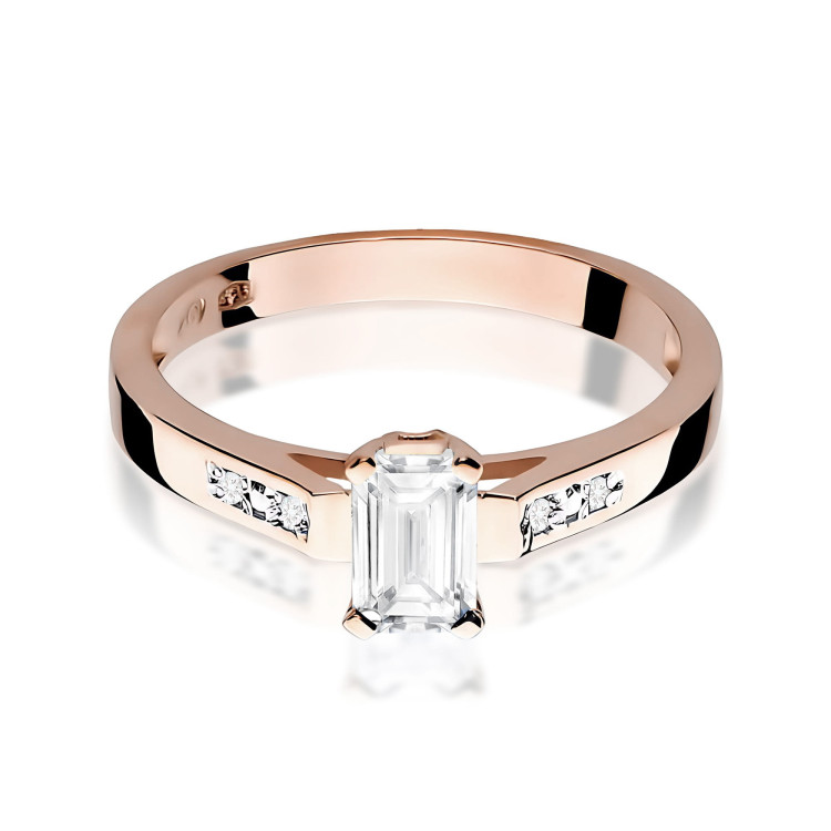 Pierścionek PV-083 Diament Laboratoryjny 0,60ct różowe złoto