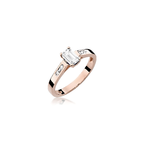 Pierścionek PV-083 Diament Laboratoryjny 0,60ct różowe złoto
