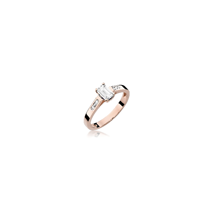 Pierścionek PV-083 Diament Laboratoryjny 0,60ct różowe złoto