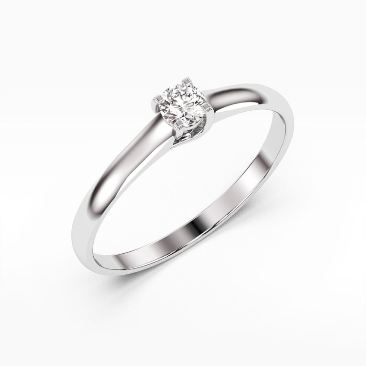 Pierścionek PV-093 Diament Laboratoryjny 0,20ct białe złoto