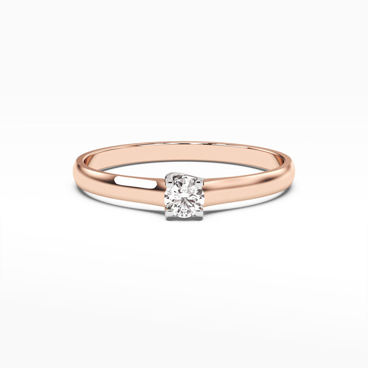 Pierścionek PV-093 Diament Laboratoryjny 0,20ct różowe złoto
