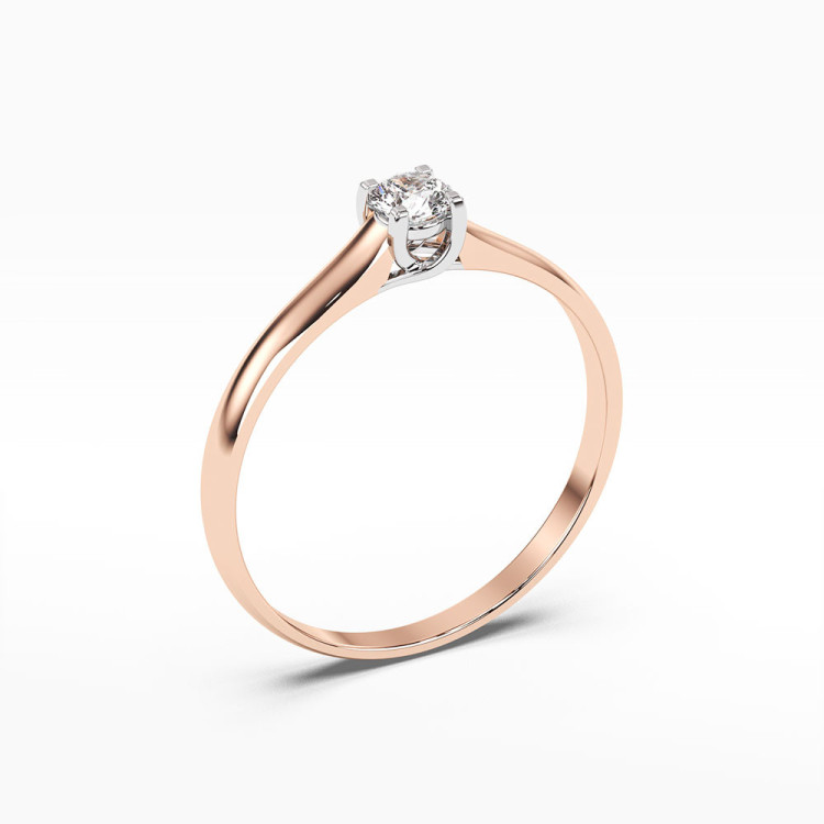 Pierścionek PV-093 Diament Laboratoryjny 0,20ct różowe złoto