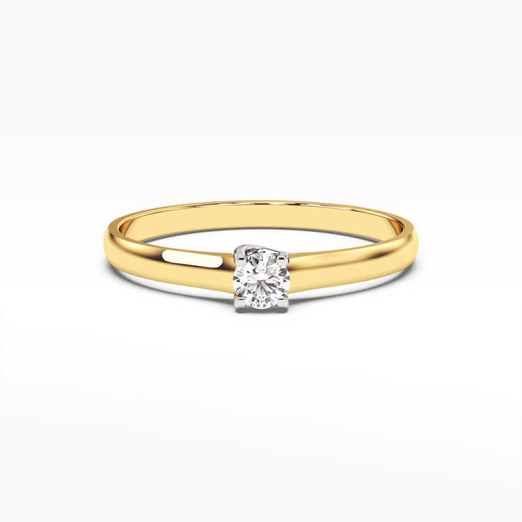 Pierścionek PV-093 Diament Laboratoryjny 0,20ct żółte złoto