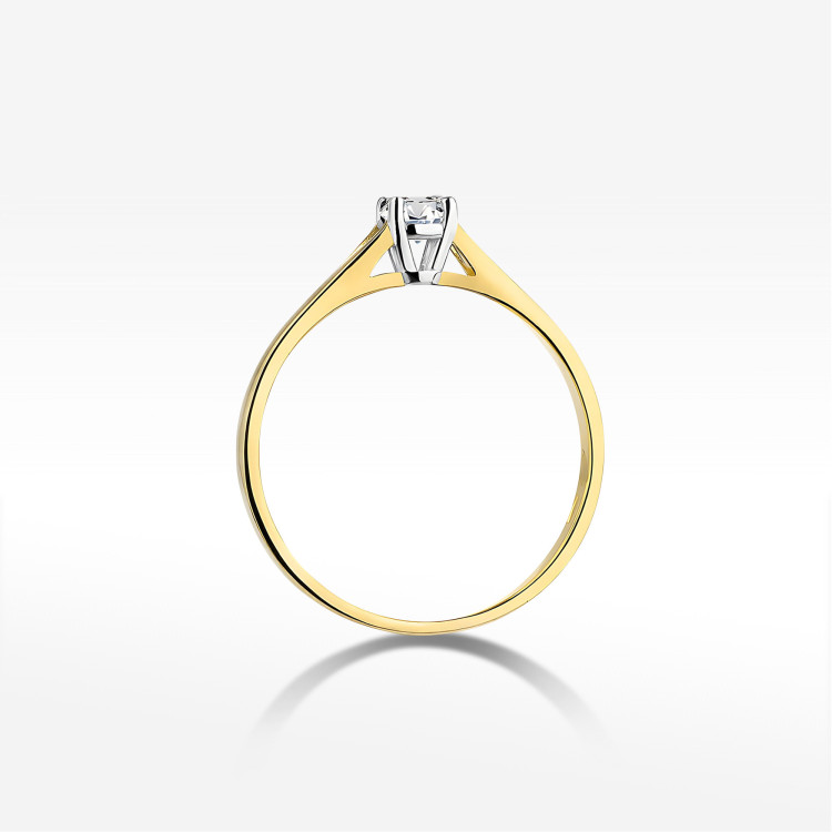 Pierścionek PV-094 Diament Laboratoryjny 0,20ct żółte złoto